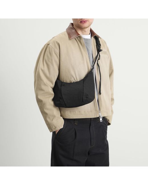 F/CE Black Textured Twill Pouch