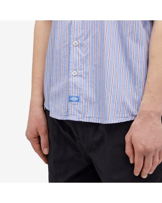 Dickies Blue Poplin Short Sleeve Service Shirt for men