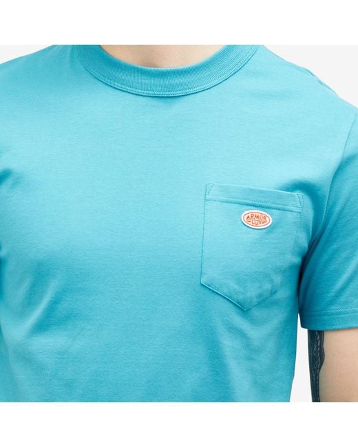 Armor Lux Blue 79151 Logo Pocket T-Shirt for men