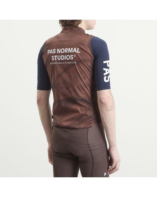 Pas Normal Studios Brown Mechanism Stow Away Gilet for men