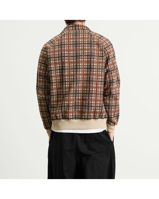 Needles Men's Brown Poly Jacquard Track Jacket