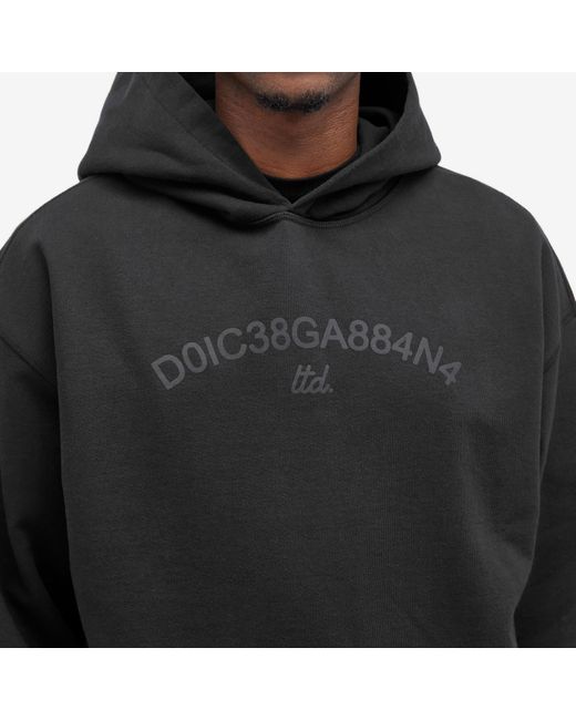 Dolce & Gabbana Black Number Logo Hoodie for men
