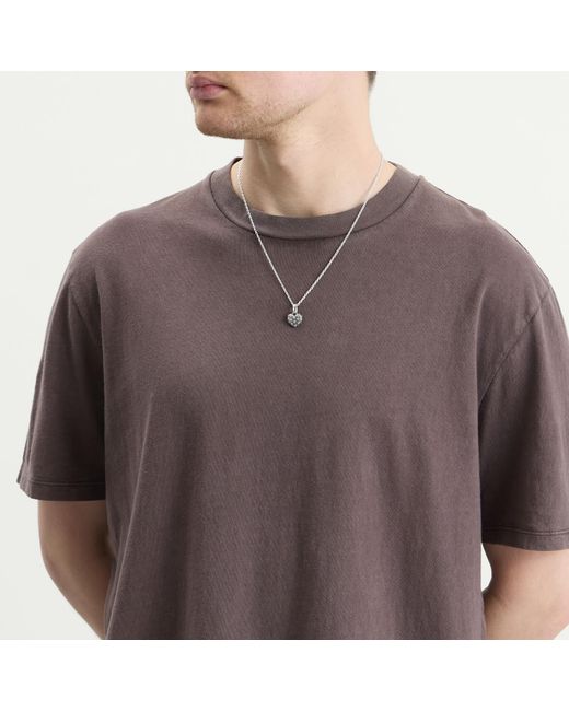 Twojeys Metallic All-Over Heart Necklace