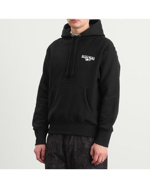 Service Works Black Trademark Hoodie for men