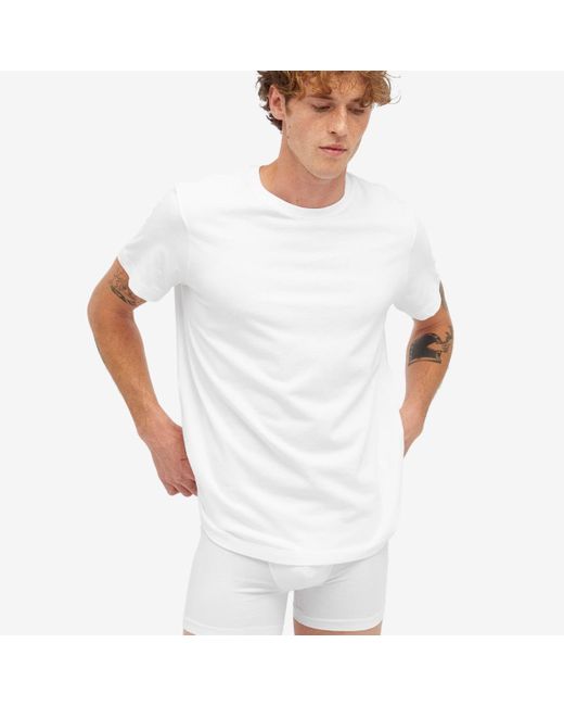 Skims White Cotton Classic T-Shirt for men