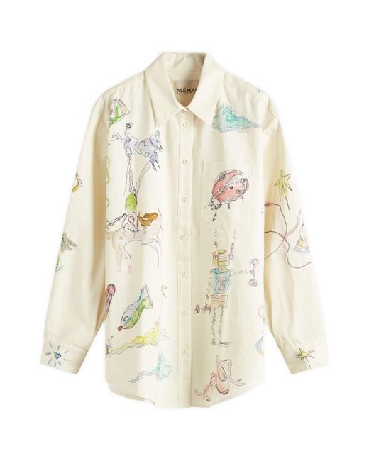 ALÉMAIS White Court Denim Overshirt