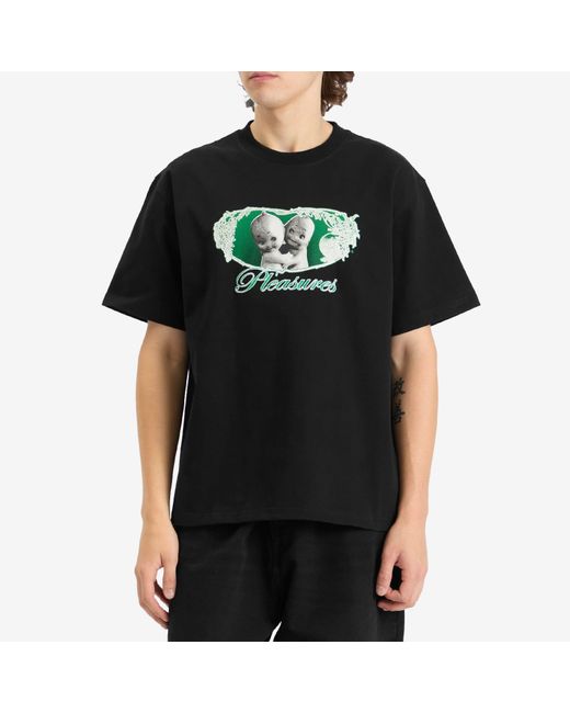 Pleasures Black Cutie Heavyweight T-Shirt for men