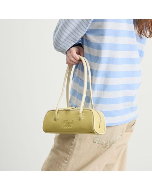 MARGE SHERWOOD Yellow Soft Piping Mini Soft Boston Ew Bag