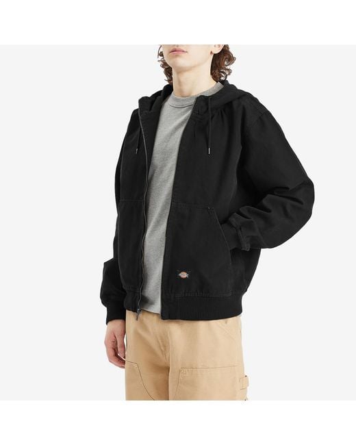 Dickies Black Duck Canvas Hooded Jacket for men