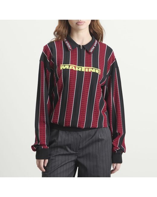 Martine Rose Red Logo Polo