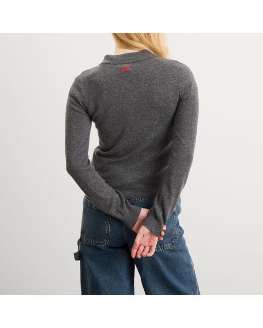 Damson Madder Gray Voula Fine Gauge Cardigan
