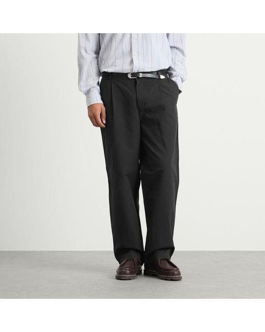 Folk Gray Wide Fit Trousers for men