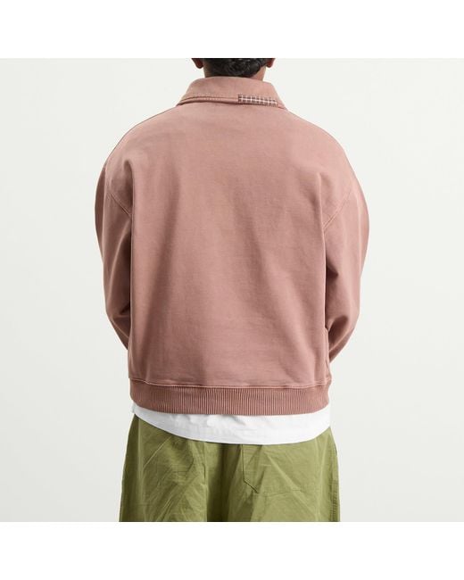 STORY mfg. Pink Story Mfg Geo Patchwork Pullover for men