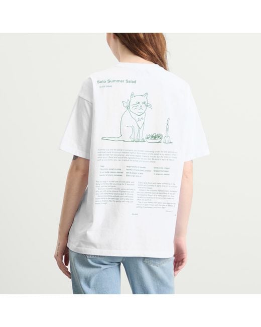 Damson Madder White Presented By End. Solo Salad Graphic T-Shirt