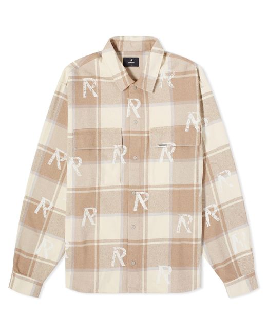 Represent Natural All Over Initial Flannel Shirt for men