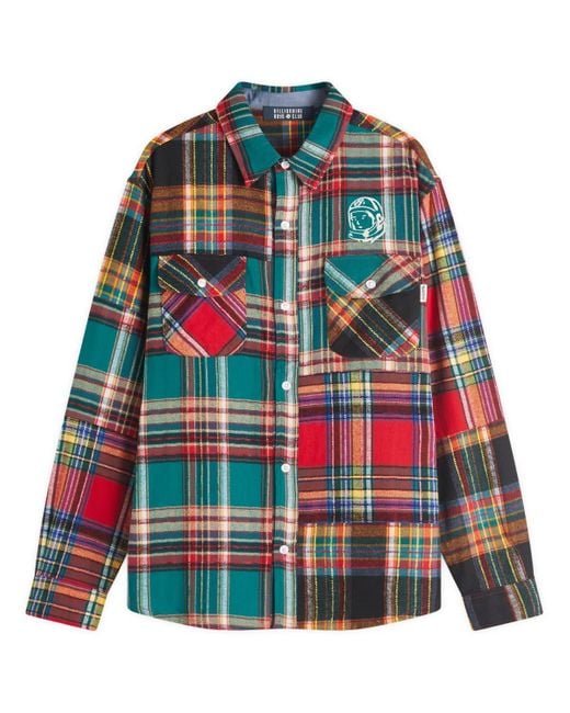 BBCICECREAM Red Patchwork Check Shirt for men