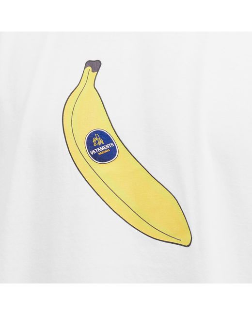 Vetements White Banana T-Shirt for men