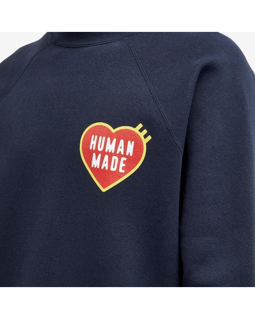 Human Made Blue Heart Logo Sweatshirt for men