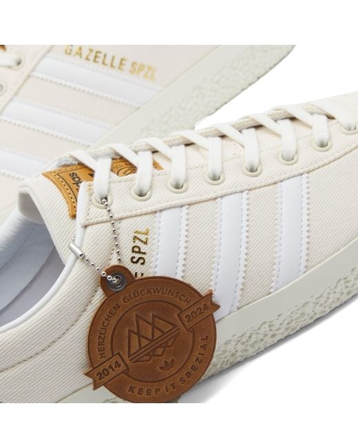 Adidas Originals White Adidas Spzl Gazelle Sneakers for men
