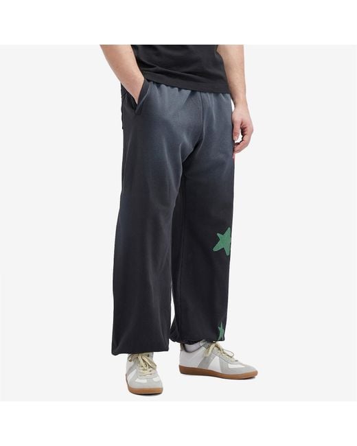 Palm Angels Blue Paradise Palm Sweat Pants for men
