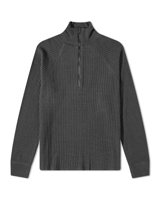 Our Legacy Gray Half Zip Knit for men