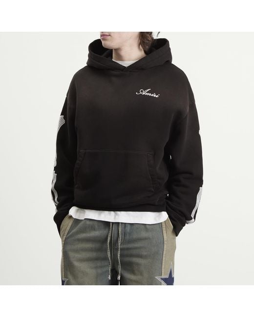 Amiri Black Bones Oversized Hoodie for men