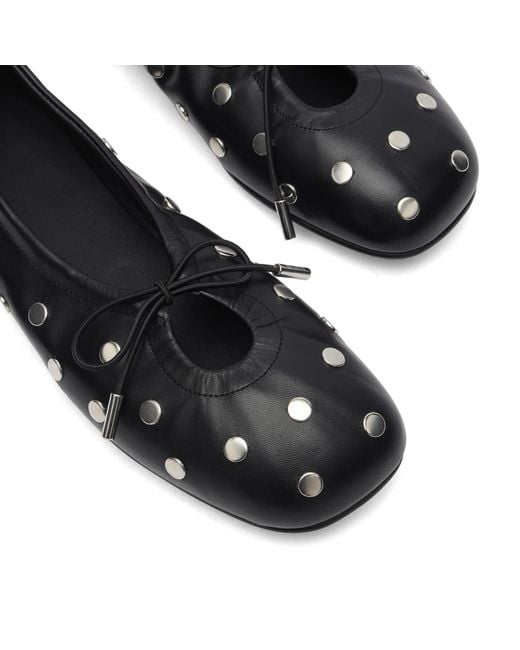 Alohas Black Rosalind All Studs Leather Ballet Flats