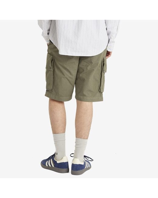 C P Company Green Multi Pocket Cargo Shorts for men
