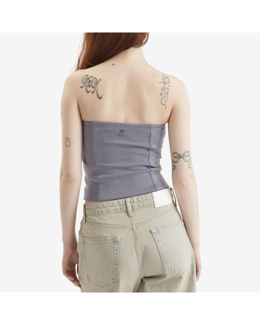 Represent Gray Elevate Strapless Top