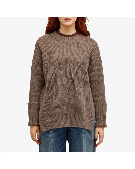 Undercover Brown Oversized Knitted Jumper