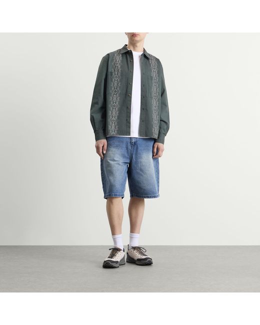 Butter Goods Gray Fade Button Up Shirt for men