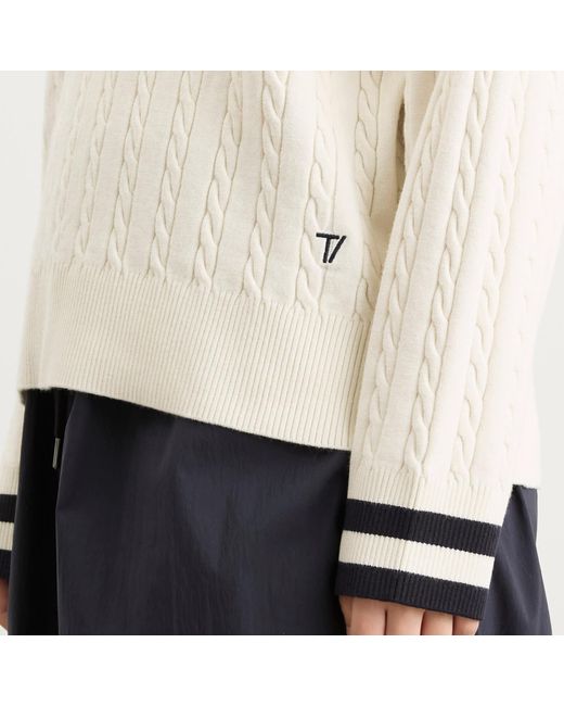 Tala White Oversized Cricket Jumper