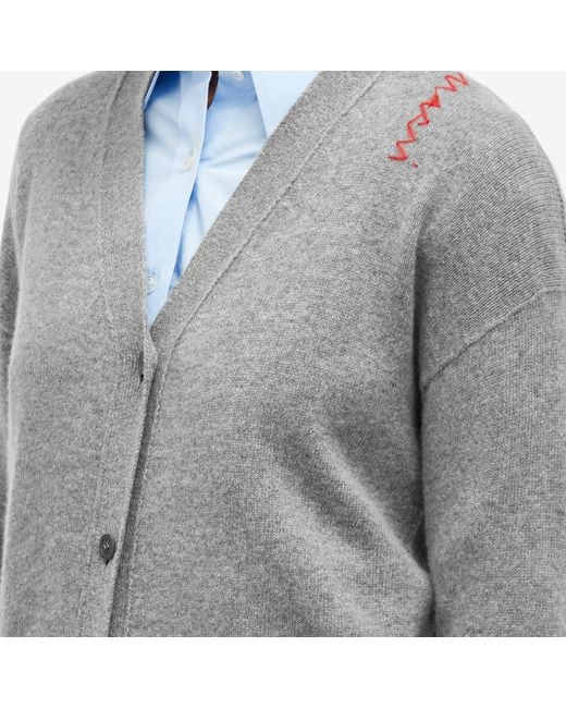 Marni Gray Long Sleeve Knitted Cardigan