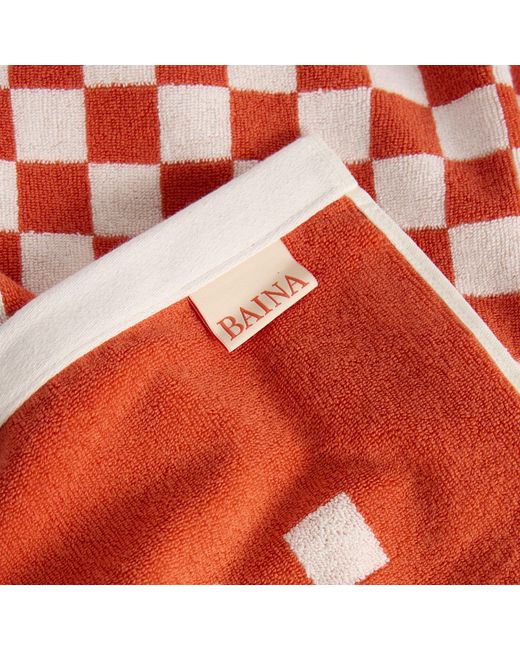 BAINA Red Roman Pool Towel