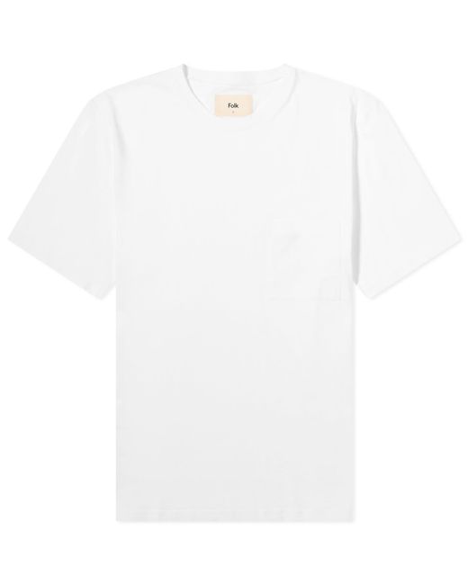 Folk White Pocket Nep Assembly T-Shirt for men