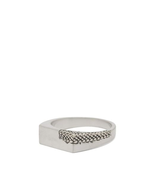 Serge Denimes White Verso Ring for men