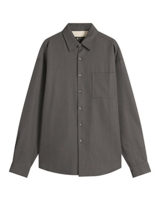 Merely Made Gray Lazy Overshirt for men