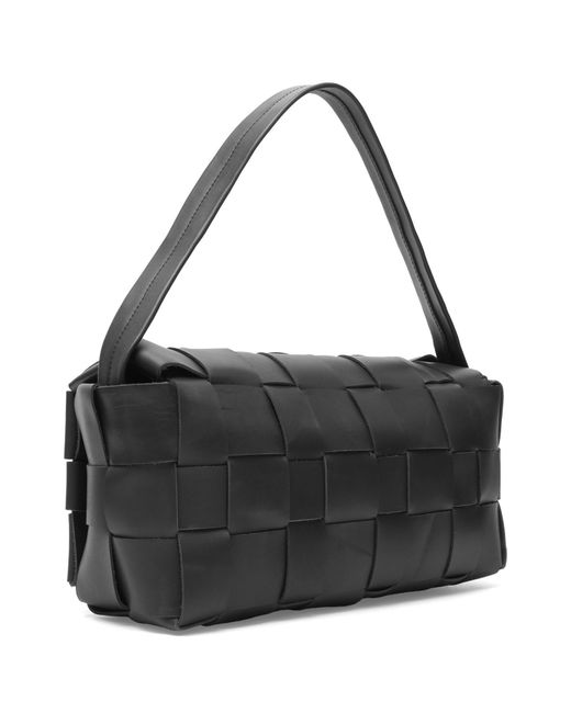 St. Agni Black Woven Envelope Slim Tote