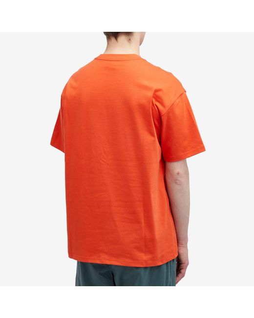 Nike Orange Acg Logo T-Shirt for men