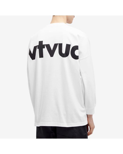 (w)taps White 20 Long Sleeve Printed T-Shirt for men