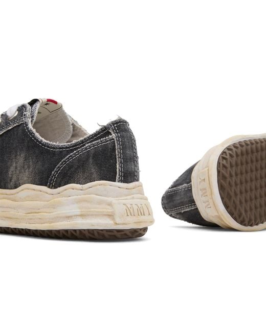 Maison Mihara Yasuhiro Black Hank Bleach Washed Low-Top for men