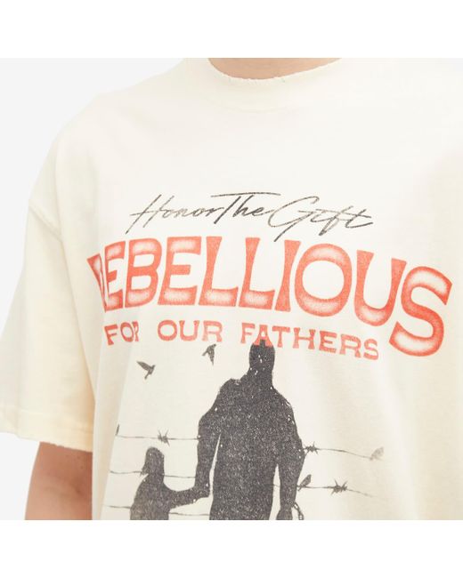 Honor The Gift White Rebellious T-Shirt for men