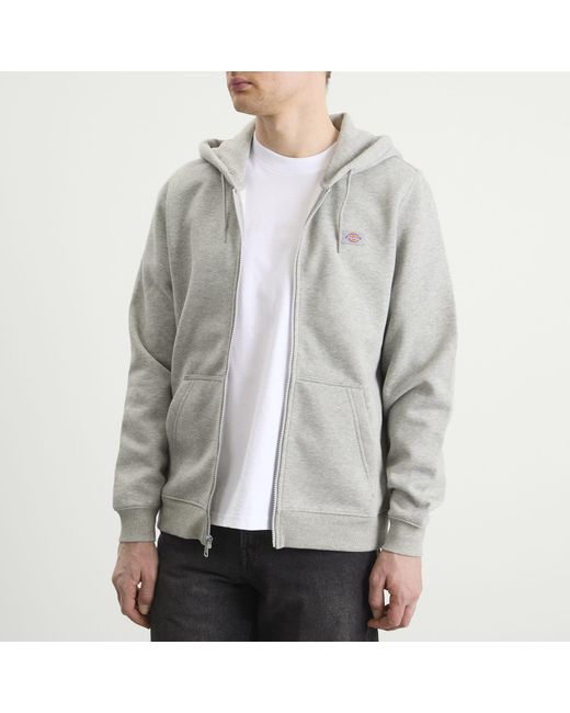 Dickies Gray Oakport Zip Hoodie for men