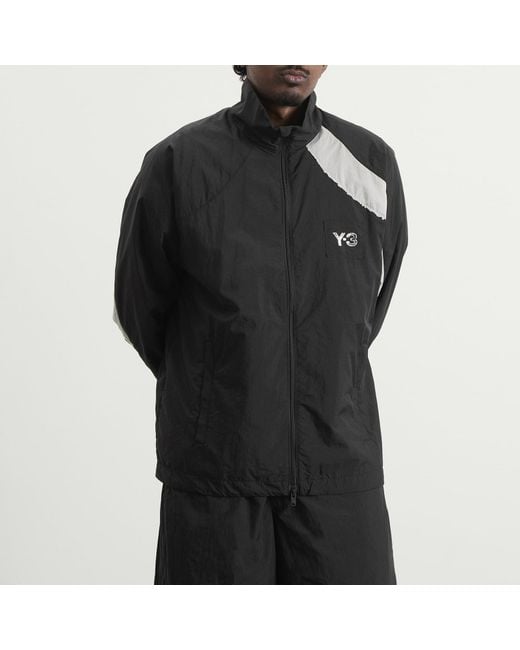 Y-3 Black Logo Track Jacket for men