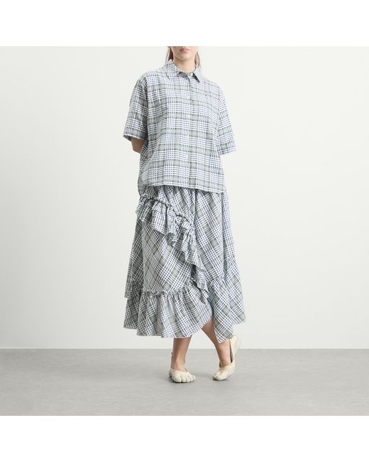YMC Gray Draped Skirt