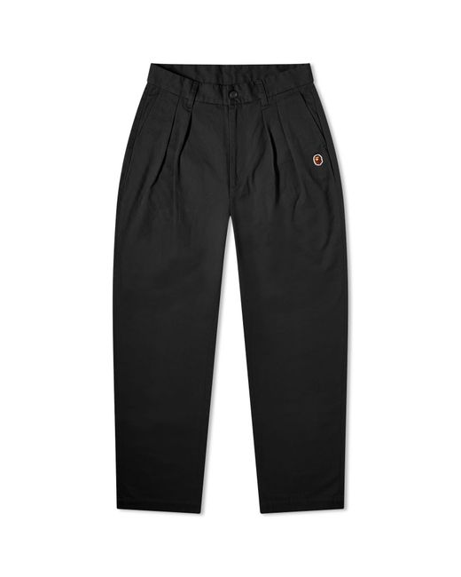 A Bathing Ape Black Ape Head One Point 2Tuck Chino Pants for men