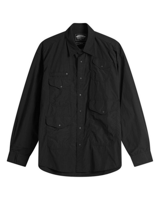 FRIZMWORKS Black Nylon Utility Overshirt for men