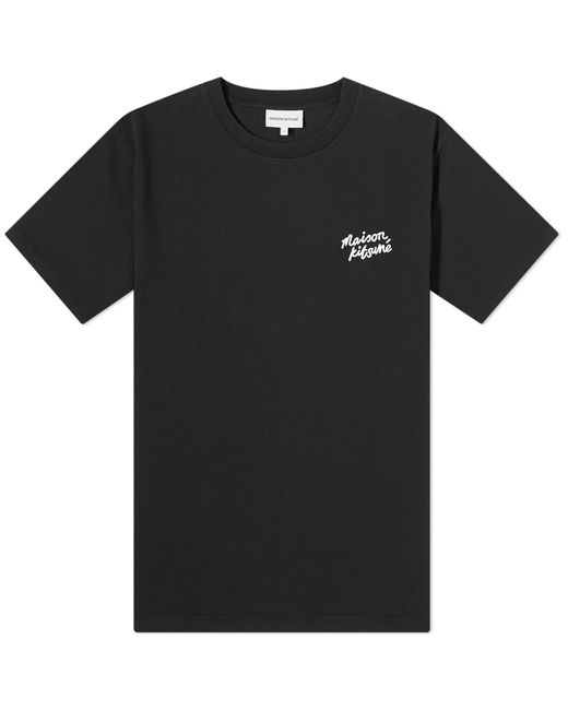 Maison Kitsuné Black Mini Handwriting Comfort T-Shirt for men