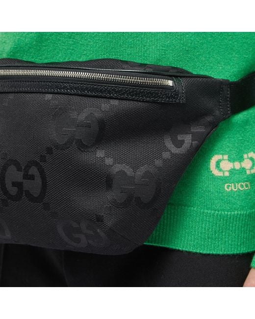 Gucci Black Tonal Jumbo Gg Waist Bag for men