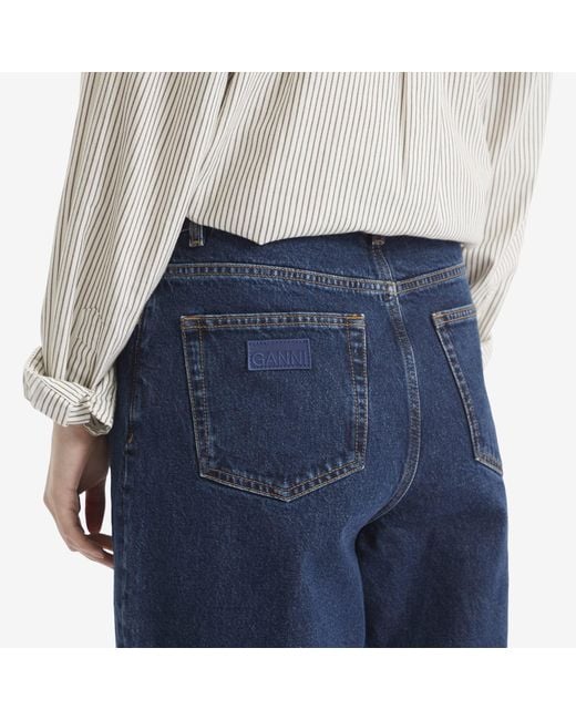Ganni Blue Stary Rigid Denim Jeans